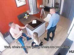 HUNT4K. Wild girl fools around to help husband sign profitable contract