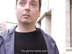 HUNT4K. Lassie quarrels with lover and decides to sell herself