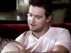 Busty redhead Penny Pax sucks and fucks guy right in front of husband